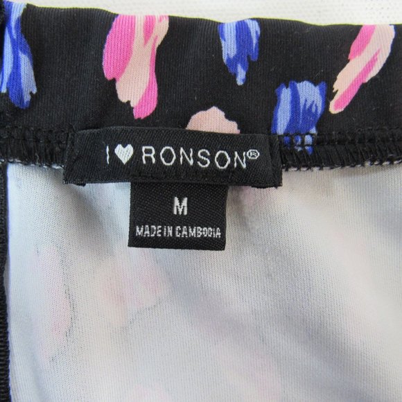 I Heart Ronson Black Patterned Pencil Skirt Size M - Picture 7 of 11